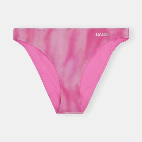 GANNI BIKINI SET Strapless Swim Top & Bottom Size S 36 Pink Tie Dye NEW $240 - Picture 4 of 16